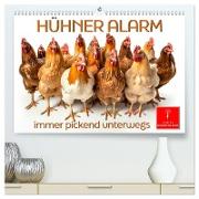 Hühner Alarm (hochwertiger Premium Wandkalender 2025 DIN A2 quer), Kunstdruck in Hochglanz