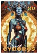 Elegante Cyborgs (Wandkalender 2025 DIN A2 hoch), CALVENDO Monatskalender