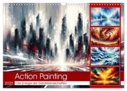 Action Painting: Die Energie der Gefühlslandschaften (Wandkalender 2025 DIN A3 quer), CALVENDO Monatskalender