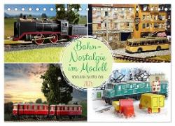 Bahn-Nostalgie im Modell (Tischkalender 2025 DIN A5 quer), CALVENDO Monatskalender