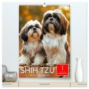 Shih Tzu - immer im Mittelpunkt (hochwertiger Premium Wandkalender 2025 DIN A2 hoch), Kunstdruck in Hochglanz
