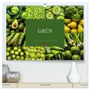 GRÜN - Gemüse und Obst - Knackig und Frisch (hochwertiger Premium Wandkalender 2025 DIN A2 quer), Kunstdruck in Hochglanz