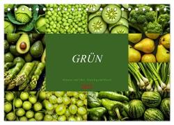 GRÜN - Gemüse und Obst - Knackig und Frisch (Tischkalender 2025 DIN A5 quer), CALVENDO Monatskalender