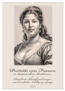 Porträts von Frauen in historischen Kostümen (Wandkalender 2025 DIN A2 hoch), CALVENDO Monatskalender