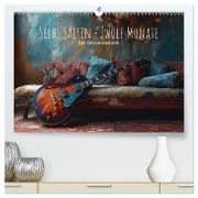 Sechs Saiten, Zwölf Monate - Der Gitarrenkalender (hochwertiger Premium Wandkalender 2025 DIN A2 quer), Kunstdruck in Hochglanz