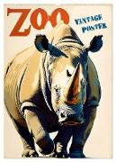 Zoo Vintage-Poster (Wandkalender 2025 DIN A2 hoch), CALVENDO Monatskalender
