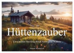 Hüttenzauber - Ein visueller Streifzug durch Norwegens Wildnis (Wandkalender 2025 DIN A2 quer), CALVENDO Monatskalender