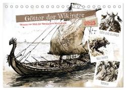 Götter der Wikinger - Skizzen zur Welt der Nordischen Mythologie (Tischkalender 2025 DIN A5 quer), CALVENDO Monatskalender