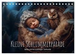 Kleine Schlummerparade: Babys und ihre kuscheligen Tierfreunde (Tischkalender 2025 DIN A5 quer), CALVENDO Monatskalender