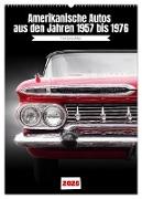Amerikanische Autos aus den Jahren 1957 bis 1976 Frontansichten (Wandkalender 2025 DIN A2 hoch), CALVENDO Monatskalender