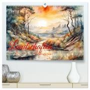 Landschaften Von Frühling bis Winter (hochwertiger Premium Wandkalender 2025 DIN A2 quer), Kunstdruck in Hochglanz