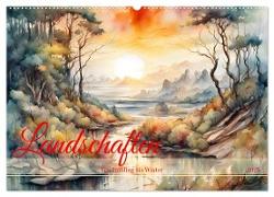 Landschaften Von Frühling bis Winter (Wandkalender 2025 DIN A2 quer), CALVENDO Monatskalender