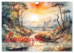 Landschaften Von Frühling bis Winter (Wandkalender 2025 DIN A4 quer), CALVENDO Monatskalender