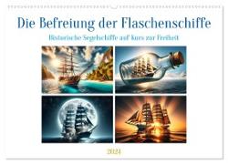 Die Befreiung der Flaschenschiffe - Historische Segelschiffe (Wandkalender 2024 DIN A2 quer), CALVENDO Monatskalender
