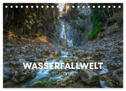 Wasserfallwelt Schweiz (Tischkalender 2024 DIN A5 quer), CALVENDO Monatskalender