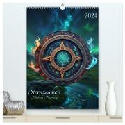 Sternzeichen Nordische Mythology (hochwertiger Premium Wandkalender 2024 DIN A2 hoch), Kunstdruck in Hochglanz