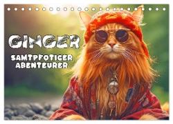 Ginger - Samtpfotiger Abenteurer (Tischkalender 2025 DIN A5 quer), CALVENDO Monatskalender
