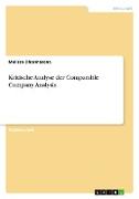 Kritische Analyse der Comparable Company Analysis