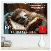 Faultier - Albtraum Sport (hochwertiger Premium Wandkalender 2025 DIN A2 quer), Kunstdruck in Hochglanz