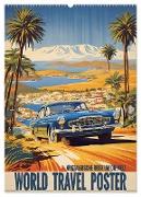 World Travel Poster - nostalgische Reise um die Welt (Wandkalender 2025 DIN A2 hoch), CALVENDO Monatskalender