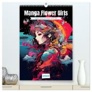 Manga Flower Girls (hochwertiger Premium Wandkalender 2025 DIN A2 hoch), Kunstdruck in Hochglanz