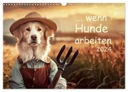 Wenn Hunde arbeiten (Wandkalender 2025 DIN A3 quer), CALVENDO Monatskalender