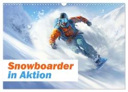 Snowboarder in Aktion (Wandkalender 2025 DIN A3 quer), CALVENDO Monatskalender