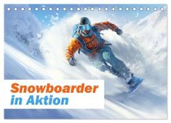 Snowboarder in Aktion (Tischkalender 2025 DIN A5 quer), CALVENDO Monatskalender