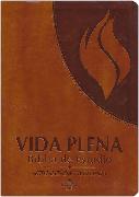 RVR 1960 Vida Plena Biblia de Estudio símil piel marrón / Fire Bible Brown Imita tion Leather