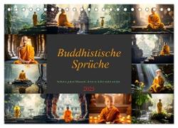 Buddhistische Sprüche (Tischkalender 2025 DIN A5 quer), CALVENDO Monatskalender
