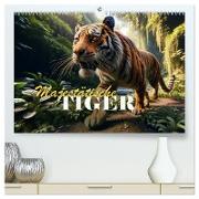 Majestätische Tiger (hochwertiger Premium Wandkalender 2025 DIN A2 quer), Kunstdruck in Hochglanz