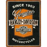 Blechschild / Harley-Davidson - Genuine Motorcycles Ribbon