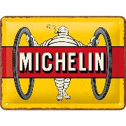 Blechschild / Michelin - Tyres Bibendum Yellow