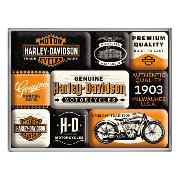 Magnet Set / Harley-Davidson - Genuine Motorcycles Milwaukee