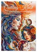 Quilling-Kunst - Elegante Frauenporträts aus Papierstreifen (Wandkalender 2025 DIN A2 hoch), CALVENDO Monatskalender