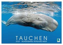 Tauchen: Wunderbares tiefblaues Meer (Wandkalender 2025 DIN A2 quer), CALVENDO Monatskalender