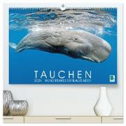 Tauchen: Wunderbares tiefblaues Meer (hochwertiger Premium Wandkalender 2025 DIN A2 quer), Kunstdruck in Hochglanz