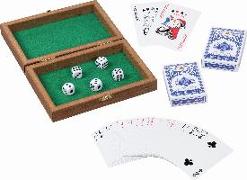 Spielkartenbox mit 5 Würfel und 2 Kartendecks á 54 Karten