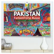 Pakistan farbenfrohe Busse (hochwertiger Premium Wandkalender 2025 DIN A2 quer), Kunstdruck in Hochglanz