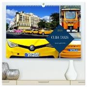 CUBA TAXIS - Havannas gelbe Flotte (hochwertiger Premium Wandkalender 2025 DIN A2 quer), Kunstdruck in Hochglanz