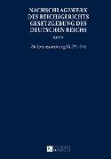 Nachschlagewerk des Reichsgerichts ¿ Gesetzgebung des Deutschen Reichs