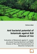 Anti bacterial potential of botanicals against BLB disease of rice