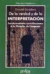 De la verdad y de la interpretación : Fundamentales contribuciones a la teoría del lenguaje