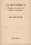 La metafísica : preguntas sin respuesta y problemas sin solución