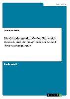 Die Gründungsurkunde der Universität Rostock und die Frage nach der Anzahl ihrer Ausfertigungen