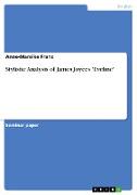 Stylistic Analysis of James Joyces 'Eveline'