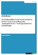 Die Kritik an Theater und Radio bei Brecht in einer Gegenüberstellung zum ¿emanzipatorischen Mediengebrauch¿ bei Enzensberger