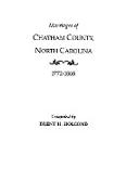 Marriages of Chatham County, North Carolina, 1772-1868