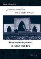 "Goethe è tedesco ma è anche nostro"