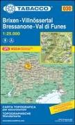 Wanderkarte 30 Brixen, Villnöss, Bressanone, Val di Funes 1:25000